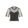 Hugo Boss Regular-fit Blouse In Sparkling Mesh With Crystal Details In Black