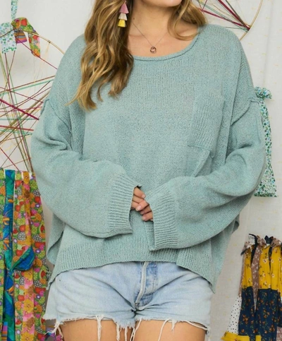Adora Loose Fit Sweater In Green