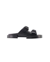 Ann Demeulemeester Henri Block Double Buckle Strapped Sandals In Black