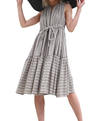 Eva Franco Nixi Dress In Zanzibar Stripe In Multi