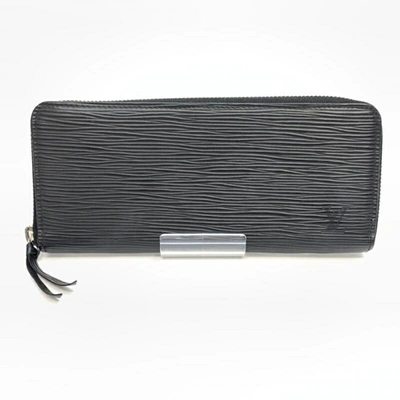 Pre-owned Louis Vuitton Clemence Leather Wallet () In Black