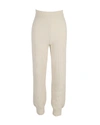 THE FRANKIE SHOP THE FRANKIE SHOP RIBBED TRACK PANTS IN WHITE WOOL