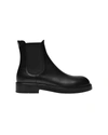ANN DEMEULEMEESTER STEF CHELSEA ANKLE BOOTS IN BLACK LEATHER