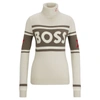 Hugo Boss Boss X Perfect Moment Logo Sweater In Virgin Wool In Light Beige