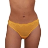 TIMPA LINGERIE DUET LACE LOW RISE THONG IN MARIGOLD