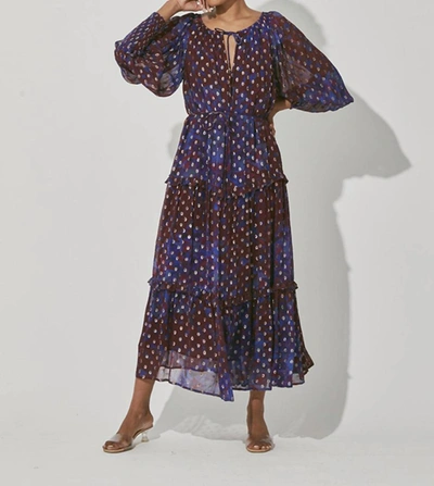 Cleobella Addison Midi Dress In Confetti Print In Blue