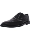 BURBERRY LENNARD MENS LEATHER OXFORD WINGTIP SHOES