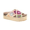 DIRTY LAUNDRY PLAYS CROCHET PLATFORM SANDAL IN NATURAL