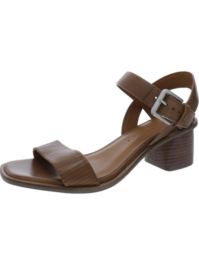 Gentle Souls By Kenneth Cole Maddy Womens Leather Ankle Strap Slingback Sandals In Brown