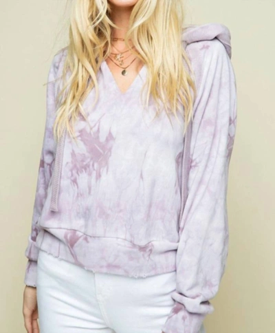 Style Rack Tie Dye Hoodie In Mauve Tie Dye In Purple