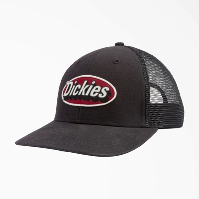 Dickies Patch Logo Trucker Cap In Black