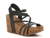 Blowfish Women's Heidi Wedge Sandal In Black In Black