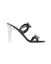 Valentino 105 Rubber Chain Sandals In Black
