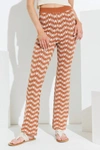 LUSH CHESTNUT KNIT PANTS IN RUST