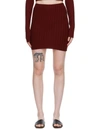 Cotton Citizen Burgundy Capri Miniskirt In Red