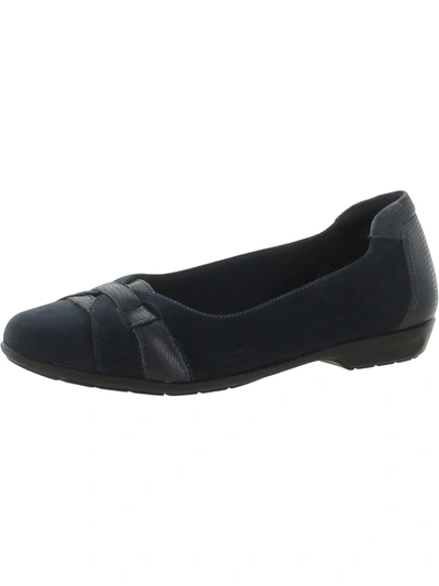 Walking Cradles Freya Womens Leather Slip On Loafers In Black