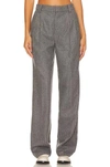 SOPHIE RUE ROEN PANT IN GREY AND WHITE PINSTRIPE