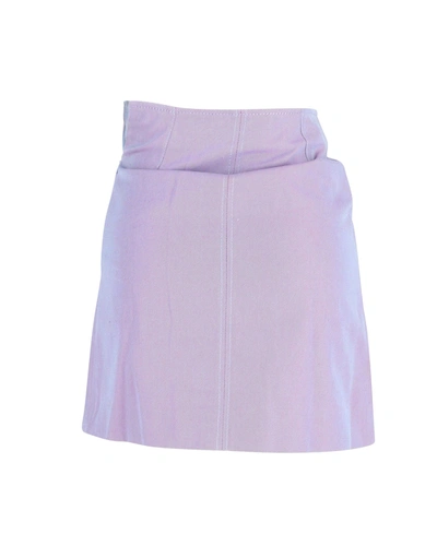 Acne Studios A-line Mini Skirt In Lilac Cotton In Purple