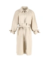 CHLOÉ CHLOE BELTED TRENCH COAT IN BEIGE COTTON