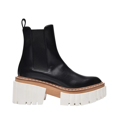 STELLA MCCARTNEY PLATFORM BOOTS IN BLACK SYNTHETIC LEATHER