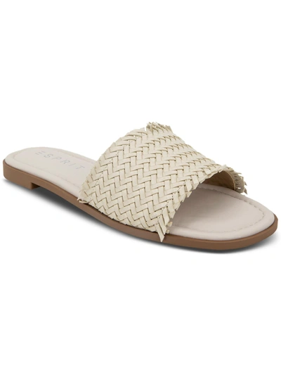 Esprit Summer Woven Womens Open Toe Slide Flatform Sandals In Beige