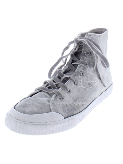 Tretorn Marley 4 Womens Velvet Hi Top Fashion Sneakers In Grey