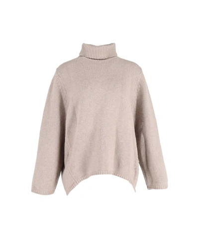 Totême Toteme Turtleneck Sweater In Beige Wool