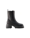 TOD'S GOMMA TRONCHETTO BOOTS - TOD'S - LEATHER - BLACK