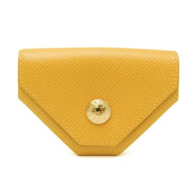 Hermes 24 Leather Wallet () In Yellow