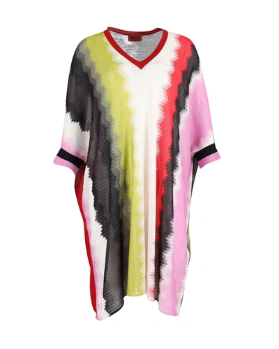 Missoni V Neck Dress In Multicolor Rayon