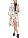 Vince Camuto November Womens Textured Heavy Long Coat In Beige
