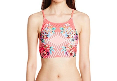 Minkpink Bloomin Beach Apron Bikini Top In Multi In Pink