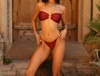 Kulani Kinis Bandeau Bikini Top In Brown