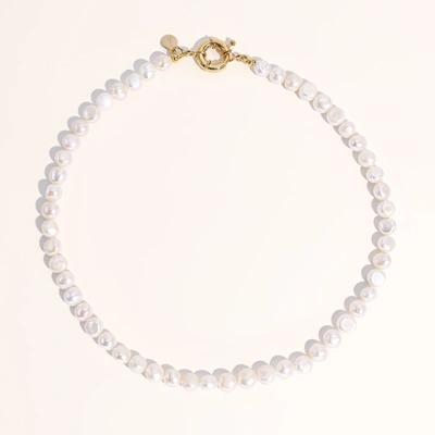 Joey Baby Pete Freshwater Pearl Necklace In Silver