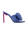 OFF-WHITE ALLEN BOW STRASS POP MULES IN BLUE/PINK