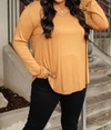 MITTOSHOP THE WENDI TOP IN HARVEST ORANGE