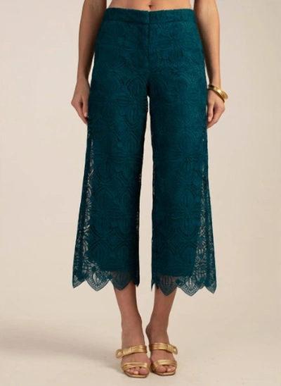 Trina Turk Phoenix Pant In Teal In Green