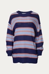 J.NNA STRIPED OVERSIZED SWEATER IN NAVY