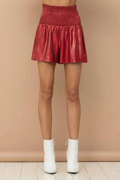 Blue B Let's Cheer On The Season Shorts In Urban Red