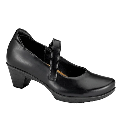 Naot Muse Mary Jane Shoes In Black Madras Leather