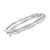 Ross-simons Diamond Jewelry Set: 2 Twisted Bangle Bracelets In Sterling Silver In Silver