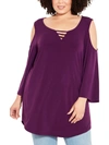 AVENUE PLUS WOMENS CASUAL DAYTIME TUNIC TOP