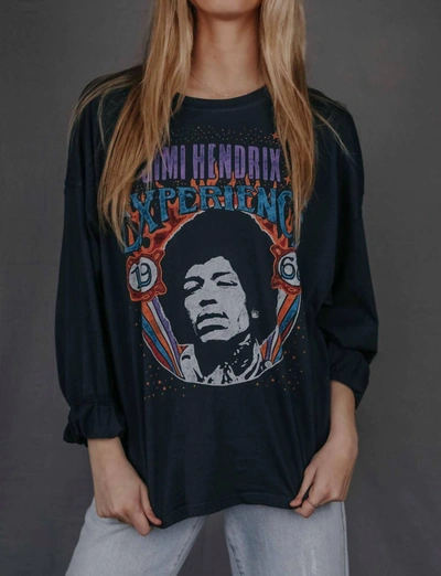 Daydreamer Jimi Hendrix Voodoo Chile Tee In Black In Blue