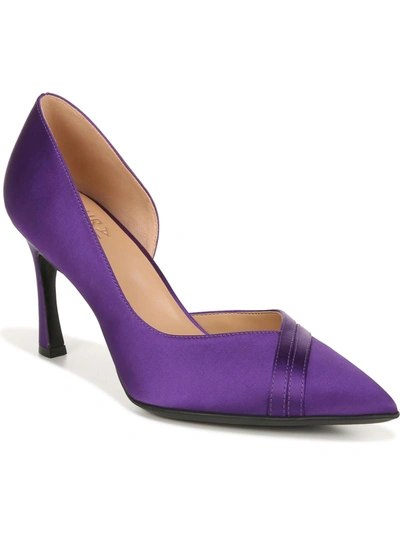 Naturalizer Aubrey Womens Padded Insole Pointed Toe D'orsay Heels In Purple
