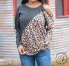 SOUTHERN GRACE TAKING CONTROL COLD SHOULDER LONG SLEEVE TOP IN BROWN