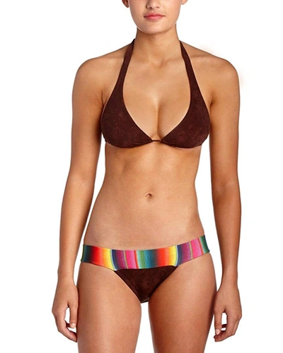 Pq Swim Maya Full Covered Bikini Bottom In Brown In Multi