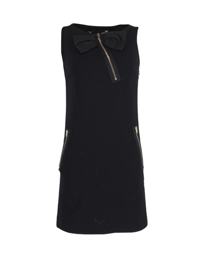 Love Moschino Mini Shift Dress In Black Cotton