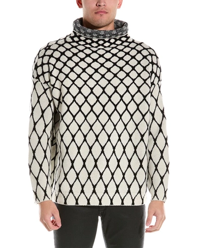 Valentino Wool Turtleneck Sweater In White