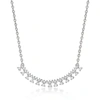Ross-simons Diamond Multi-drop Curved Bar Necklace In Sterling Silver In Silver