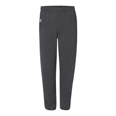 Russell Athletic Dri Power Closed Bottom Sweatpants With Pockets In Grey
